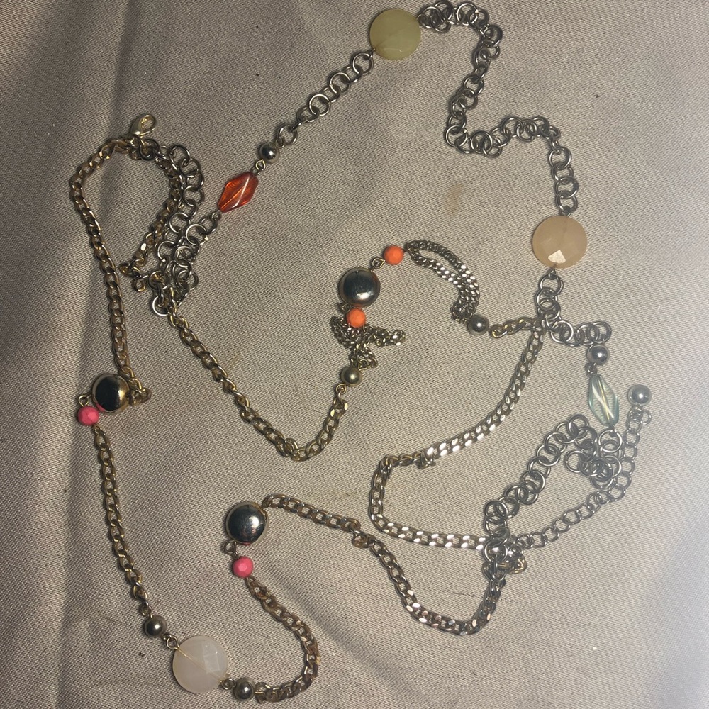 Vintage Multi-Link Long Chain Necklace